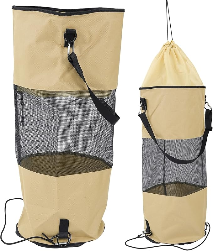 Boat Trash Bags Reusable Waterproof Mesh Garbage Storage 33 Inch Height Portable and Durable - Tear Resistant Oxford Cloth Easy to Hang Ideal for Outdoor and Boat Use