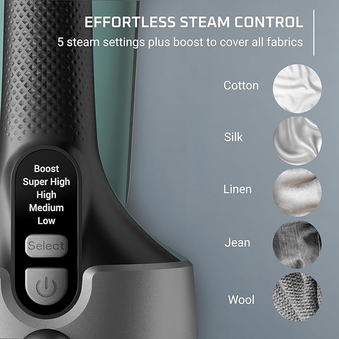 Rowenta Handheld Steamer for Clothes Pure Force 2in1 Steamer &amp Iron 1875W Vertical/Horizonal Steaming &amp Ironing Lightweight Auto-off XL power 1875 Watts DR8822