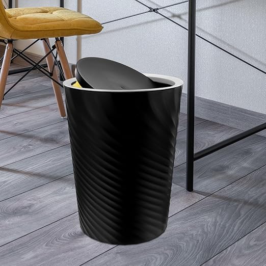Ciieeo 1pc Small Trash Can Lid Bathroom Wastebasket Versatile Garbage Bin for Office Bedroom and Home Use Odor Blocking Design Sturdy Construction