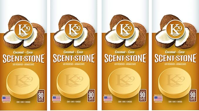 (K16005-4) K29 'Coconut' Stone Air Freshener (Pack of 4)