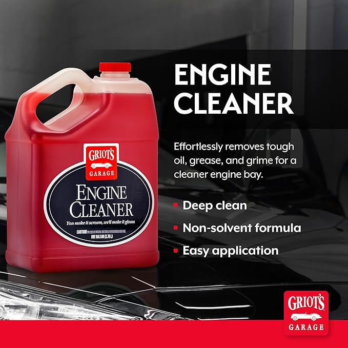 Griot's Garage Engine Cleaner for Car Motorcycle Boat RV and Truck Oil Dirt and Grime Remover 11158 One Gallon