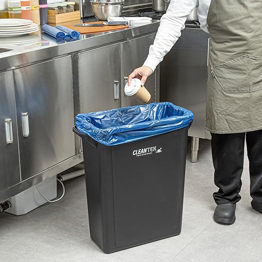 Restaurantware Blue Trash Bags 150 Count 33 Gal 33 x 39 Leakproof Design Heavy-Duty Garbage Bags with Star Seal Bottom and Even Weight-Distribution for Warehouses Parks and Residential Use