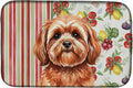 Caroline's Treasures Red Lhasa Apso Vegetables Dish Drying Mat Absorbent Dish Drying Mat Pad for Kitchen Counter Dish Drainer Mat for Countertop 14 x 21 Multicolor