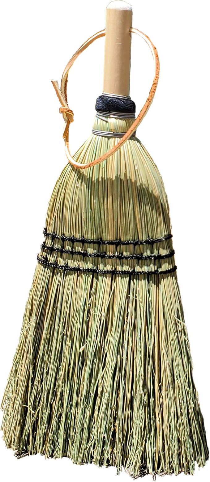 LaPrima Shops Authentic Amish Hand Made All Broomcorn Hand Broom (13.5-Inch/Deluxe Whisk)