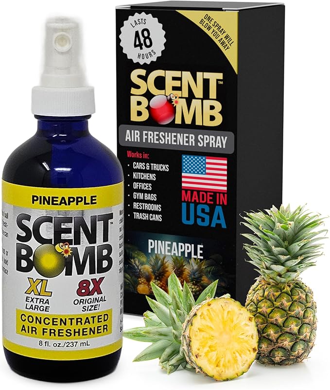 Scent Bomb Air Freshener Spray Long-Lasting Odor Eliminator for Home &amp Car Effective Deodorizer Spray for Kitchen Bathroom Fresh Room Spray &amp Smell Neutralizer Pineapple