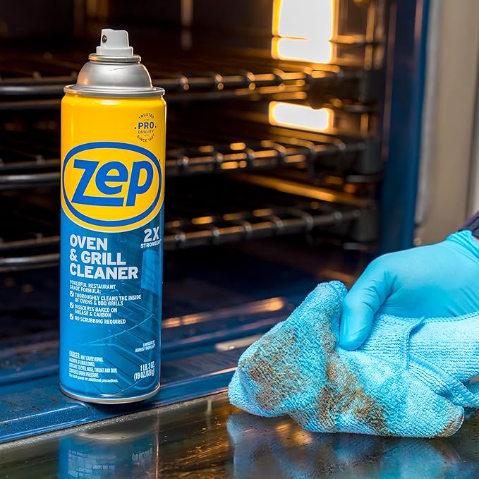 Zep Heavy-Duty Foaming Oven and Grill Cleaner - 19 oz.- ZUOVGR19 (Case of 12)-Powerful restaurant grade formula