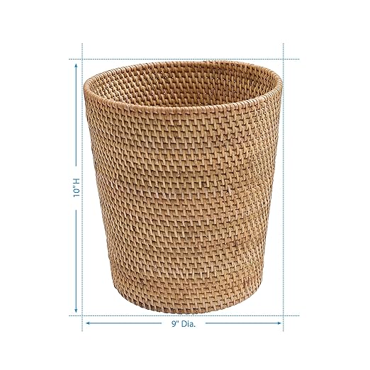 Park Designs Rattan Waste Basket