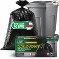 95-96 Gallon Heavy Duty Trash Bags – 1.4 Mil Extra Large 61 x 68 Garbage Bags for Rollaway Cans &amp Large Outdoor Trash Bins – Tear &amp Leak Resistant Commercial Liners – 40 Count Black Made in