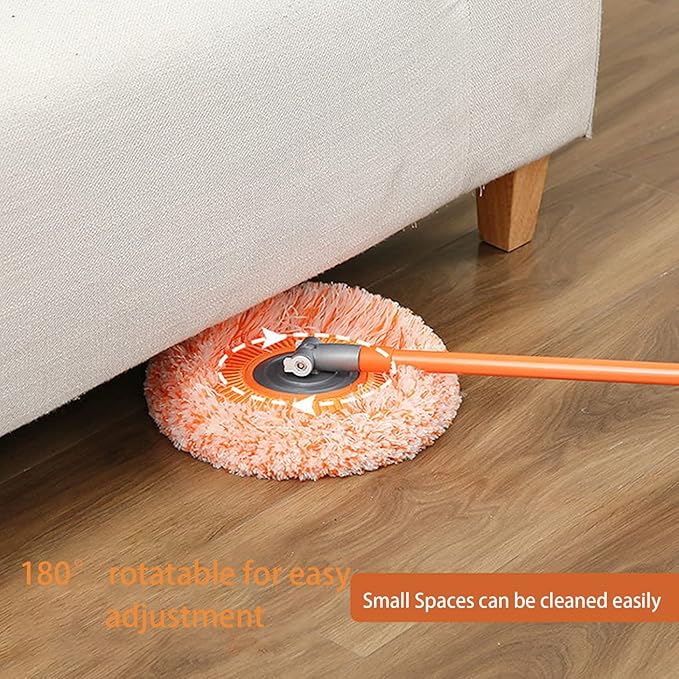 Wall Cleaning Mop Rotatable Adjustable Microfiber Clean Mop Long Scrubbing Brush with 4 Heads .
