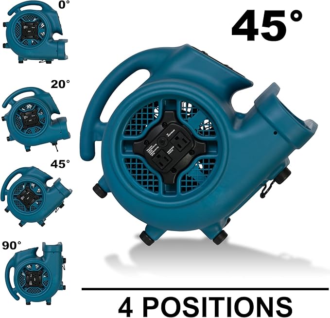 XPOWER P-450AT Scented Air Mover with Timer Power Outlets &amp 4 Aroma Beads Sample Packs