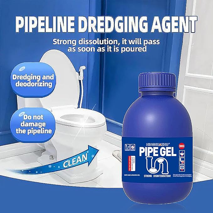 Professional Grade Drain Cleaner Heavy Duty Pipe Unblocker for Kitchen Sink Shower Bathtub Chemical Drain Opener (2)