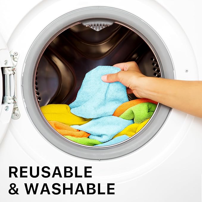 Simple Houseware Microfiber Cleaning Cloth 50 Pack 12 x 16 4 Colors