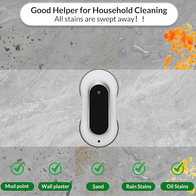 Smart WinbotWindow Cleaning Robot with Dual Water Spray Automatic Window Cleaner Robot for Windows/Tiles/Glass Door3000Pa Suction Power Edge Detection TechnologyAPP&ampRemote Control Washer