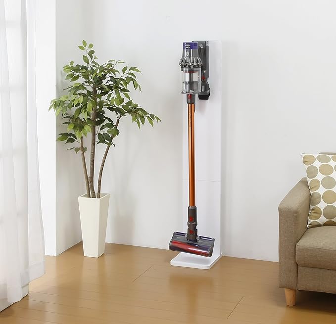 Family Life 0346430 Slim Cleaner Stand White Size (W x H x D): Approx. 9.4 x 51.2 x 10.6 inches (24 x 130 x 27 cm)