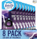 Febreze AUTO Air Freshener Odor-Fighting Automotive Vent Clip Midnight Storm Scent 8 Count