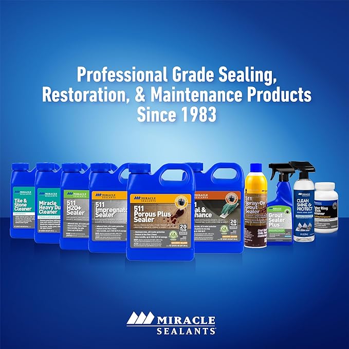 Miracle Sealants Heavy Duty Miracle Grout Cleaner Spray for Natural Stone Marble Tile &amp Grout Quart 6 Pack
