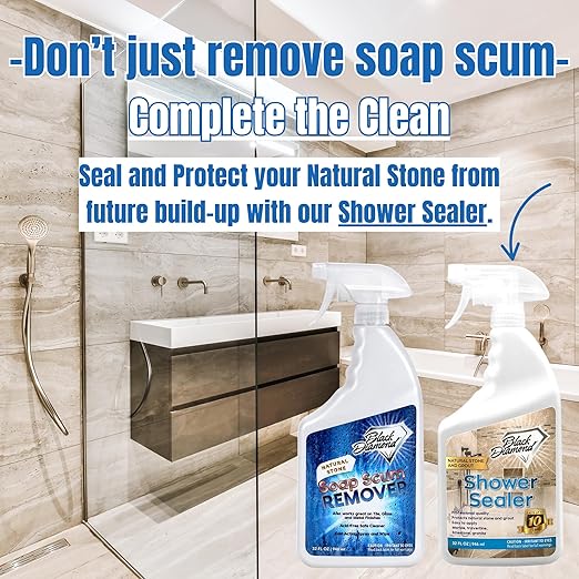 Natural Stone and Grout Penetrating Shower Sealer. Marble Granite Travertine Limestone. Protects The Surface from Damage and Build-up for up to Ten Years! (1 Gallon)