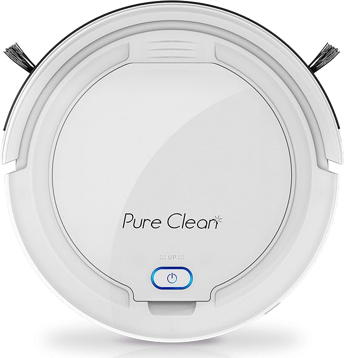 Smart Automatic Robotic Vacuum Cleaner - Slim Rechargeable Electric Automatic Robot Vacuum Cleaner w/ Self Programmed Navigation Anti-fall Sensors - (Carpet Hardwood Linoleum Tile) White