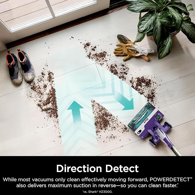 Shark POWERDETECT Ultra-Light Corded Stick Vacuum with DuoClean Technology Self-Cleaning Brushroll for No Hair Wrap Anti-Allergen Complete Seal and Odor Neutralizer Technology HZ4002