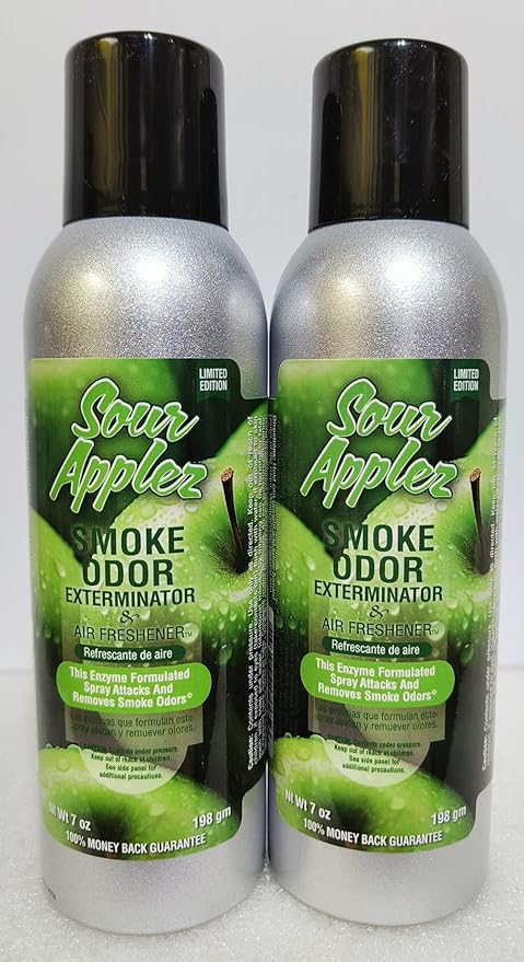 Smoke Odor Exterminator 198 gm/ 7 oz Large Spray Sour Applez 7oz Can 2 Pack. Assorted