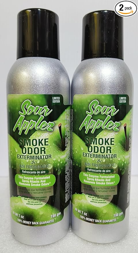 Smoke Odor Exterminator 198 gm/ 7 oz Large Spray Sour Applez 7oz Can 2 Pack. Assorted