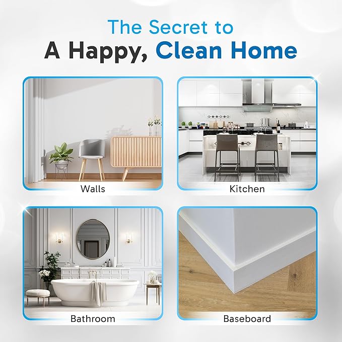 (100 Pack) Extra Large Eraser Sponge – Extra Thick Long Lasting Magic Melamine Cleaning Sponges in Bulk – White Foam Pads for Walls Kitchen Bathroom Floor &amp Baseboard Cleaner