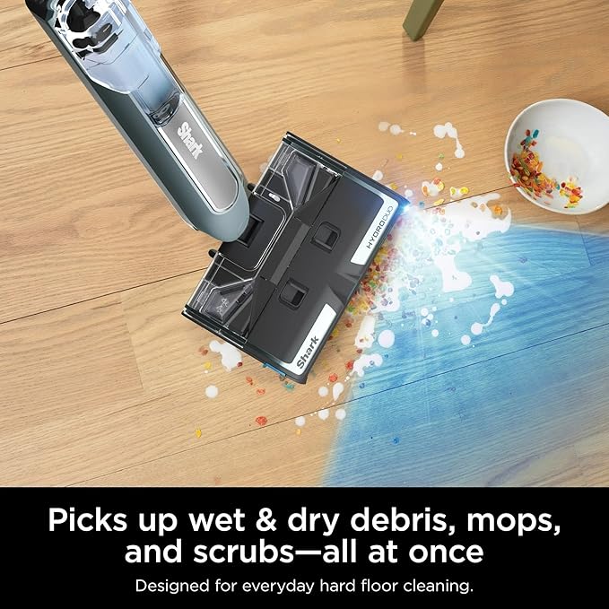 Shark HydroDuo with Dirt-Reveal Technology Cordless Everyday Hard Floor Cleaning System Wet &amp Dry Debris Pickup Mops &amp Scrubs All at Once Hardwood Tile Laminate &amp Stone WW200 (Rene