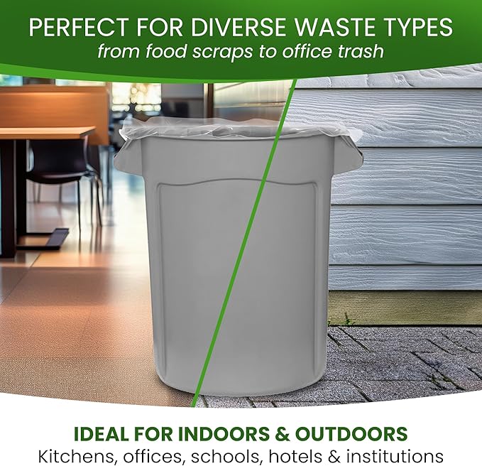Betta 40-45 Gallon Clear Trash Bags 50 Count Box (40x46-inch) Commercial Heavy-Duty Garbage and Recycling Can Liners for 32-44 Gallon Round Cans 25-35 Gallon Slim and Square Cans