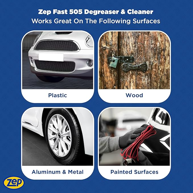 Zep Fast 505 Cleaner and Degreaser - 32 oz (Case of 4) - ZU50532 - Great for Grills Plastics Metal and More
