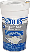 SCRUBS 91930 Stainless Steel Cleaner Towels 9 3/4 x 10 1/2 30 Wipes Per Canister