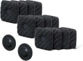 Ionic Non-Scratch Dish Sponges with Magnetized Holder Odor Resistant Synthetic Scrub Sponges 12 Pack Black