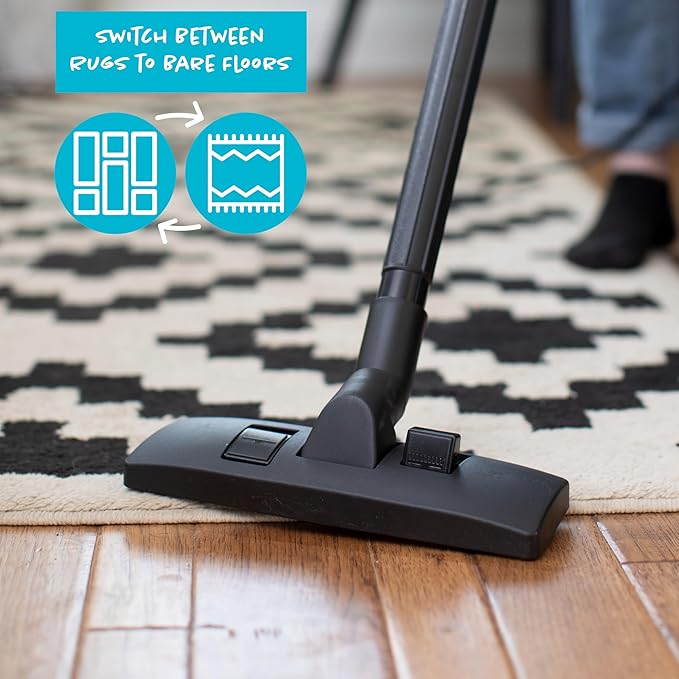 Simplicity Vacuums Handheld Canister Vacuum with Carry Strap for Hard Floors and Rugs Car Detailing Vacuum Cleaner S100