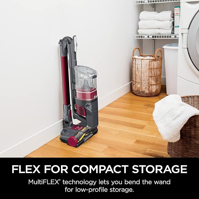 Shark IZ163H Pet Plus Cordless Stick Vacuum with Self-Cleaning Brushroll and HEPA Filter Lightweight Deep Cleaning Vacuum for Carpet and Hard Floors Folds for Easy Storage 40-min Runtime Raspberry