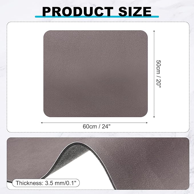 uxcell Dish Drying Mat for Kitchen Counter 24 x 20 Absorbent Coffee Mat Rubber Backed Hide Dirt for Kitchen Countertop Coffee Mat Heat Resistant Non-Slip Brown