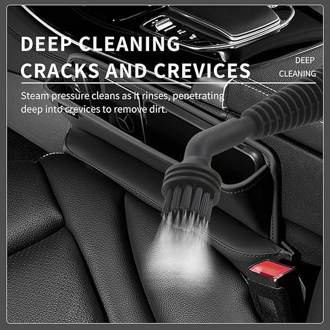 Handheld Steam Cleaner High Temperature Pressure Steam Cleaner with Cleaning Brush Glass Scraper Extension Hose Nozzle Handheld Steamer for Cleaning Kitchen Bathroom (US