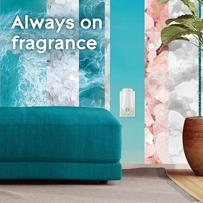 Glade PlugIns Refills Air Freshener Sky &amp Sea Salt Scented and Essential Oils for Home and Bathroom 0.67 Fl Oz 10 Count
