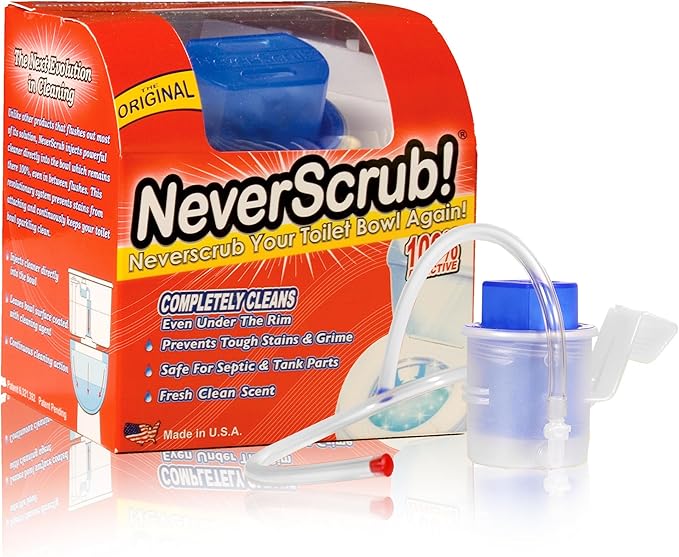 Self Cleaning Toilet System - Automatic Toilet Bowl Cleaner with Starter Cartridge &amp 6 Refils