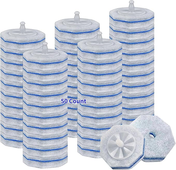 50 Count Toilet Wand Refills for Clorox Upgrade Disposable Replace Brush Heads Compatible with Clorox Toilet Wand for Toilet and Bathroom Cleaning