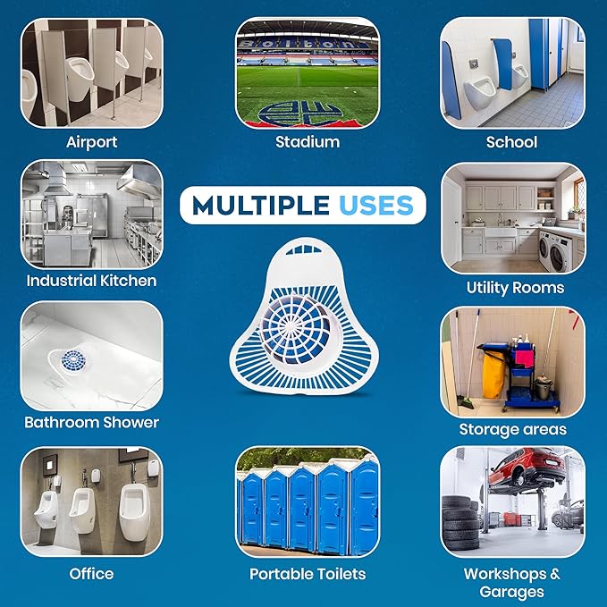 The ULTIMATE Urinal Cakes for Men Bathroom Up to 3000 Flushes12 Pack Urinal Screen Deodorizers Ocean Breeze Splash-Free Design Fits All Urinals Urinal Deodorizer Gloves &amp Tongs included