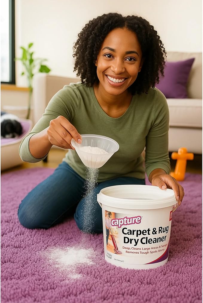 Capture Carpet Total Care Kit 400 - Home Couch and Upholstery Car Rug Dogs &amp Cats Pet Carpet Cleaner Solution - Strength Odor Eliminator Stains Spot Remover Non Liquid &amp No Harsh Chemical