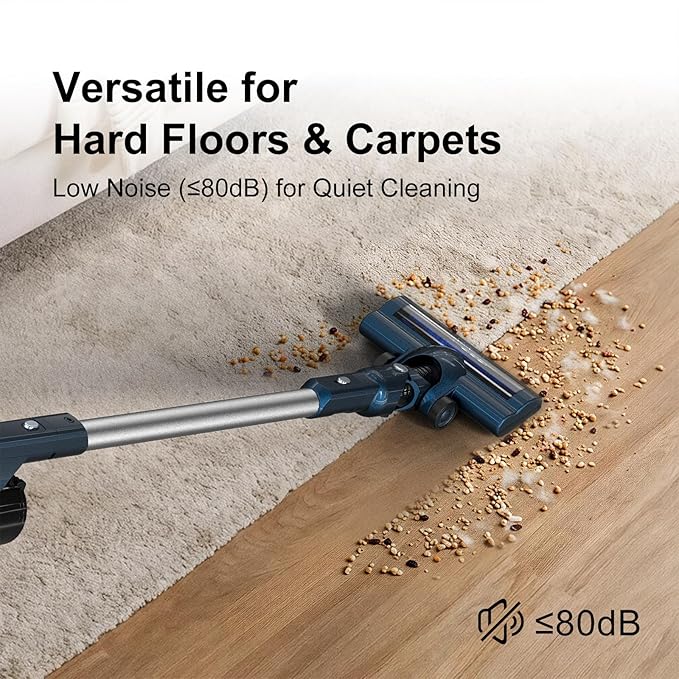 Corded Vacuum Cleaner Powerful Suction Dual Filtration with HEPA Filters One-Touch Dustbin Emptying Ultra-Lightweight &amp Portable Ideal for Home Cleaning 16.5-Foot Power Cord