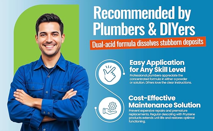 Tankless Water Heater Descaler Solution (32 Fluid Ounces) - Professional-Grade Descaler/Cleaner Restores Heating Efficiency. Easy to Use Food Grade Ingredients Biodegradable Made in USA.
