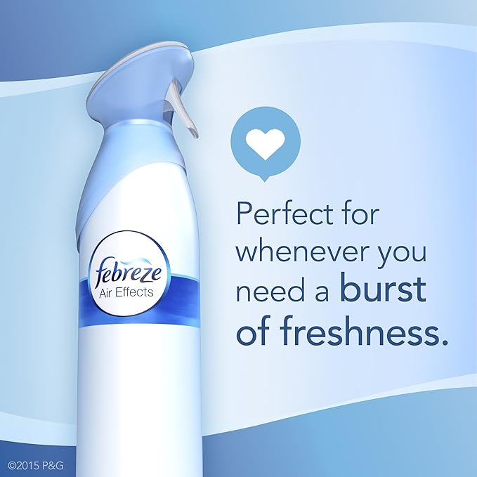 Febreze Air Freshener Air Effects Linen &amp Sky Air Freshener (1 Count 9.7 oz) (Pack of 9)
