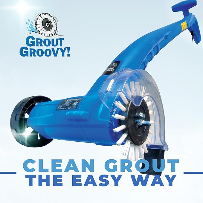 Electric Stand-Up Lightweight Grout Cleaning Machine – Easy-to-Use Tile Grout Cleaner for Deep Cleaning Kitchen Floors Bathrooms &amp Tile Surfaces | Powerful Electric Floor Scrubber Tool (Original)