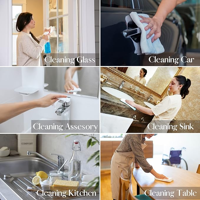 GOLD TEXTILES 120 Pack Economy White Washcloths Set (12x12 inches) - Cotton Blend Commercial Grade Cleaning Rags Quick Drying &amp Soft Face Cloths Fingertip Towels for Bathroom Spa Gym and Kitc