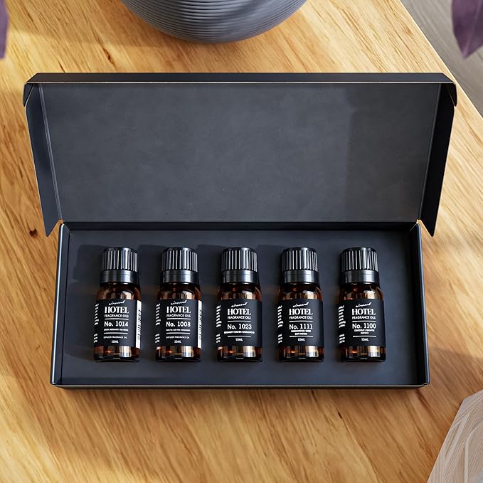 AirScent Hotel Diffuser Oil Gift Set - Buyers’ Best Picks - 10 mL 0.34 fl oz Hotel Fragrance Oil Gift Set - Inspired by The Baccarat NYC My Way and Capri Brezza and Other Hotel Scent Samples