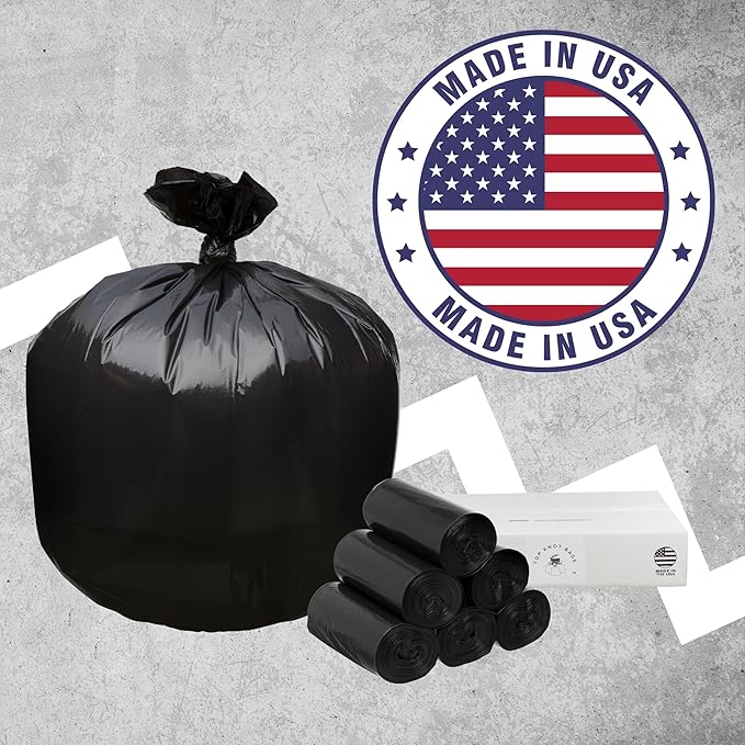 33 Gallon Garbage Trash Bag 33X39 1.2 Mil Black 150 Count Can Liner Bulk 30 Gallon 31 Gallon 32 Gallon 34 Gallon 35 Gallon Made in USA