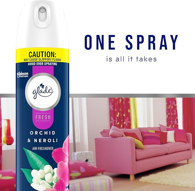 Glade Air Freshener Room Spray Orchid &amp Neroli Fresh Collection 8.3 oz 6 Count