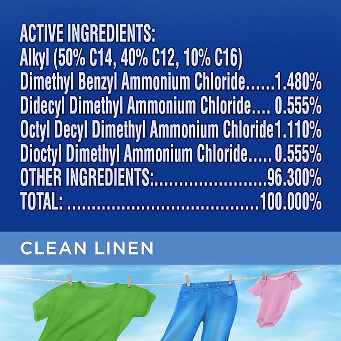 Clorox Laundry Sanitizer 0% Bleach Color Safe Clean Linen 80 Fl oz Pack of 2 (Pack May Vary)