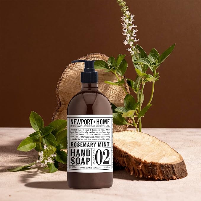 Newport Home Hand Soap Wild Lavender and Rosemary Mint 21.5 fl oz Set of 4 Home and Body Co